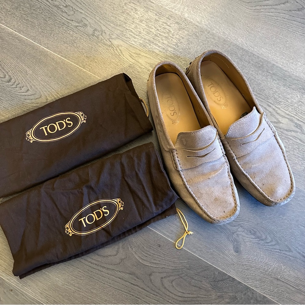 Men’s Tod’s taupe suede shoes (Sz 8.5)
